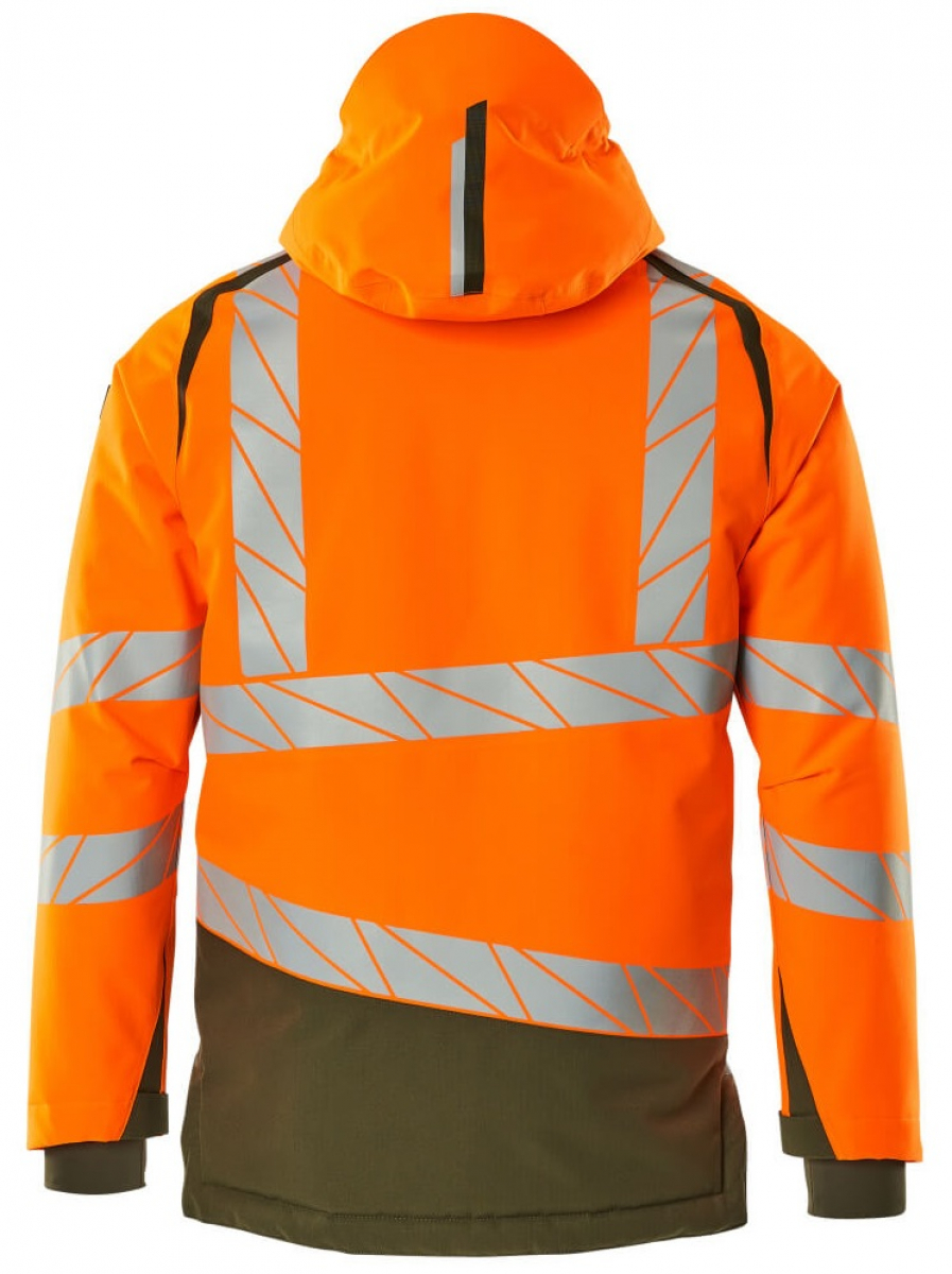 MASCOT-Workwear, Warnschutz-Winterjacke, ACCELERATE SAFE, high vis orange/moosgrün