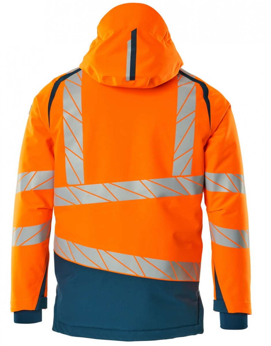 MASCOT-Workwear, Warnschutz-Winterjacke, ACCELERATE SAFE, high vis orange/dunkelpetroleum