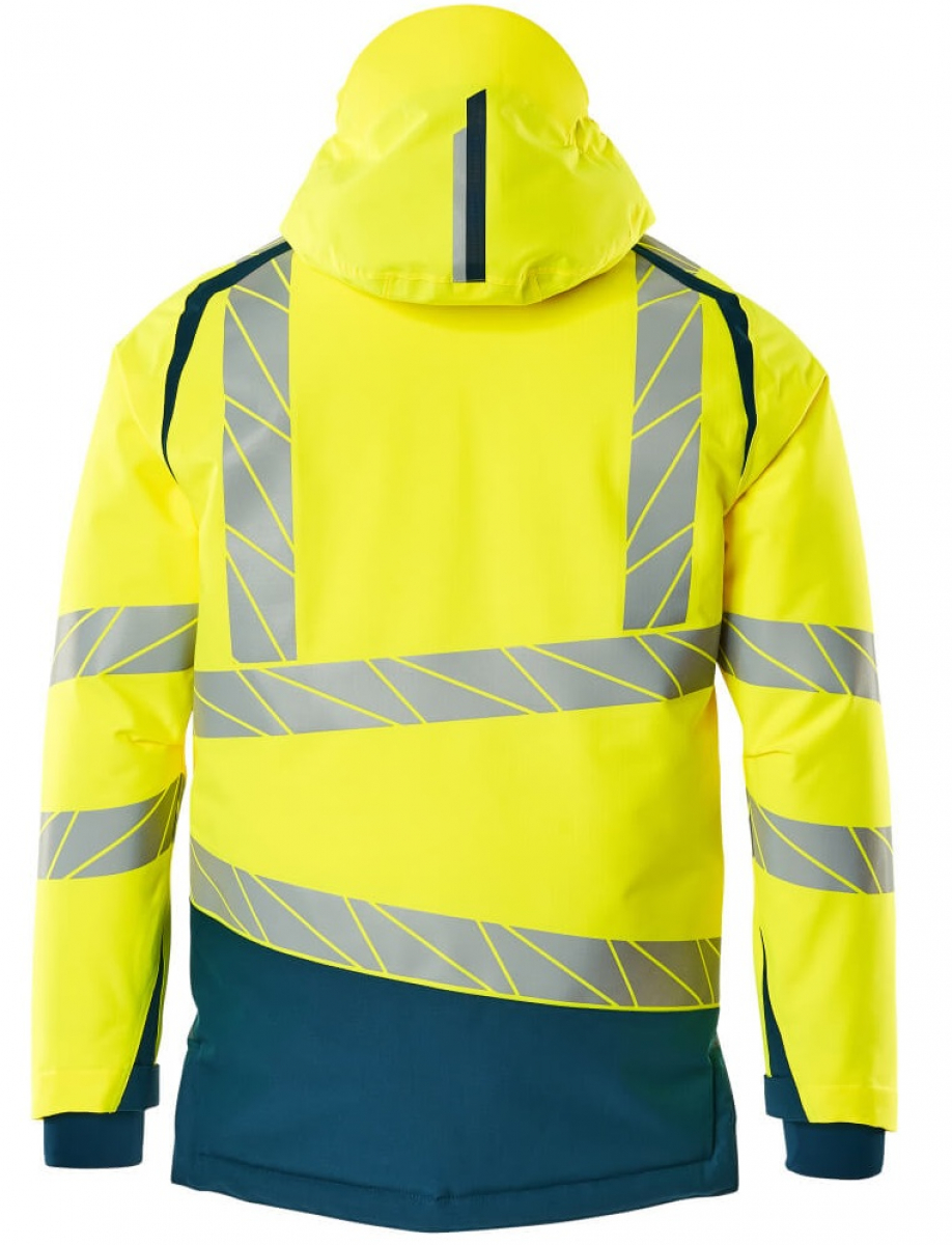 MASCOT-Workwear, Warnschutz-Winterjacke, ACCELERATE SAFE, high vis gelb/dunkelpetroleum