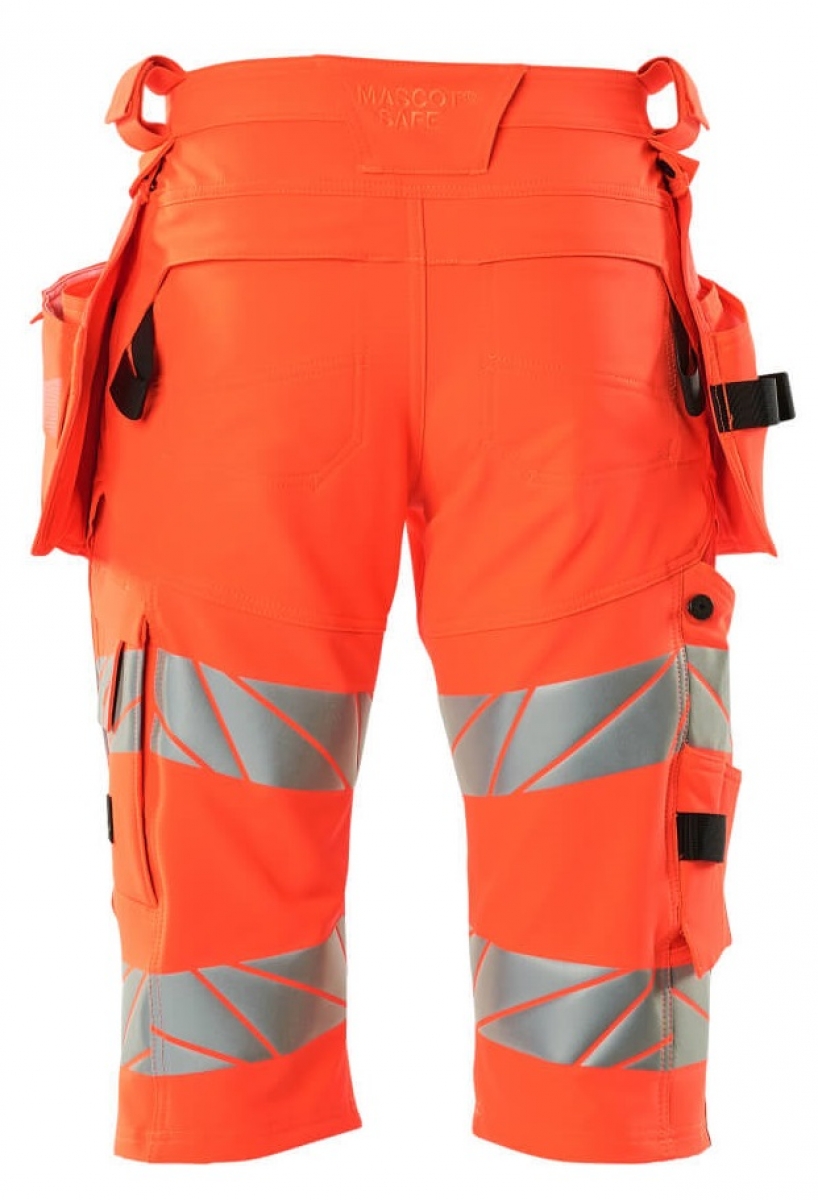 MASCOT-Workwear, Warnschutz-Shorts, lang, ACCELERATE SAFE, high vis rot