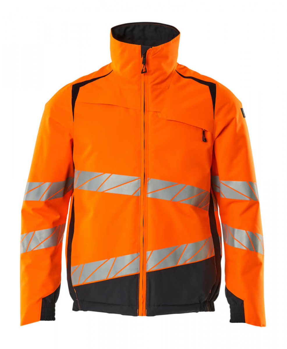 MASCOT-Warnschutz-Winterjacke, CLIMASCOT, high vis orange/schwarzblau