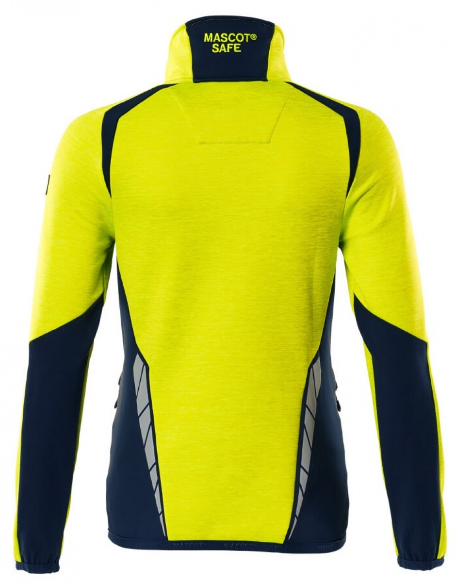 MASCOT-Workwear, Warnschutz-Damen Fleece-Jacke, ACCELERATE SAFE, high vis gelb/schwarzblau