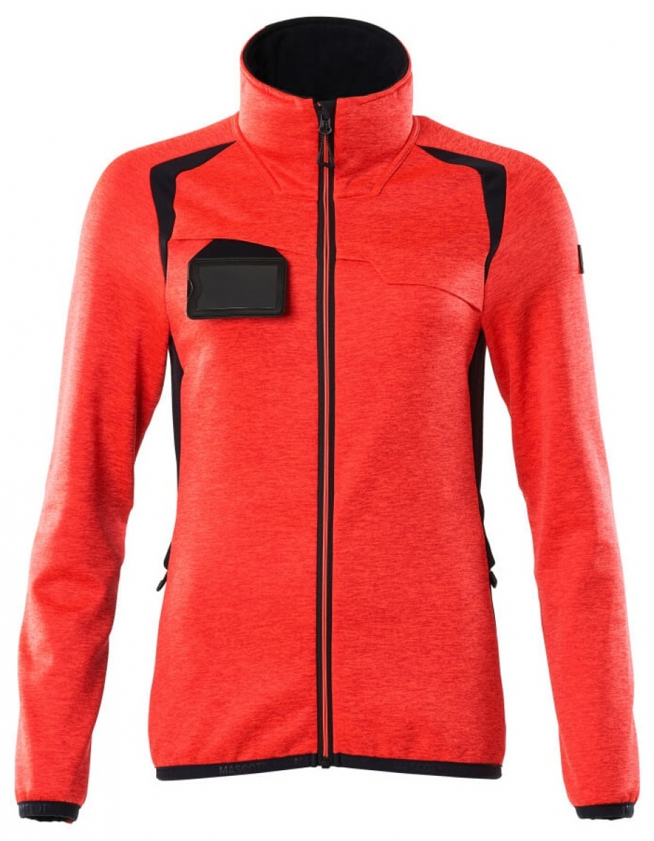 MASCOT-Workwear, Warnschutz-Damen Fleece-Jacke, ACCELERATE SAFE, high vis rot/schwarzblau