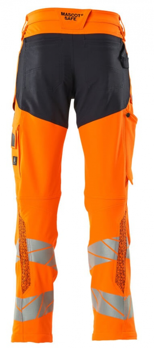 MASCOT-Workwear, Warnschutz-Bundhose, ACCELERATE SAFE, 90 cm, warnorange/schwarzblau