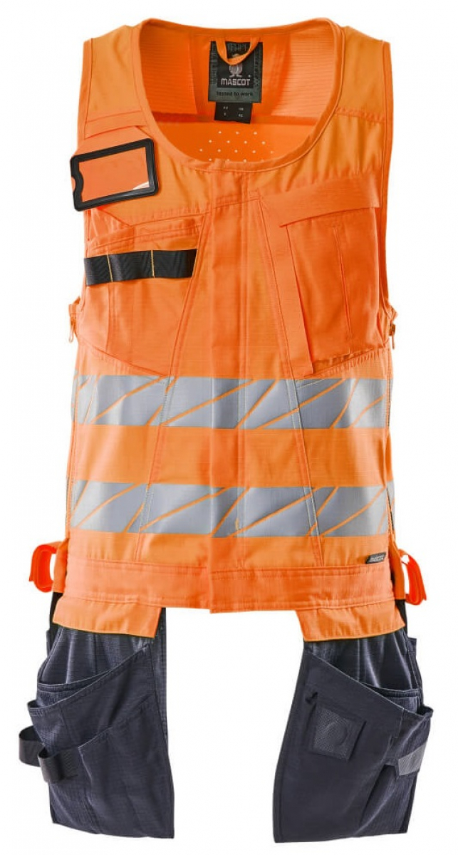 MASCOT-Workwear, Warnschutz-Werkzeug-Weste, ACCELERATE SAFE, warnorange/schwarzblau