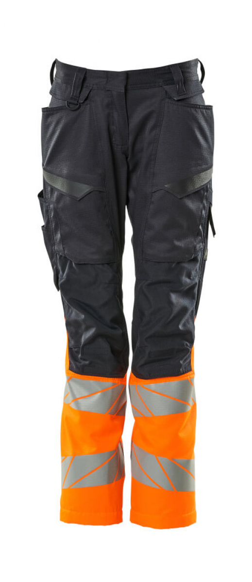 MASCOT-Warnschutz-Damen Bundhose, DIAMOND, ACCEL SAFE, ca. 76 cm, schwarzblau/warnorange