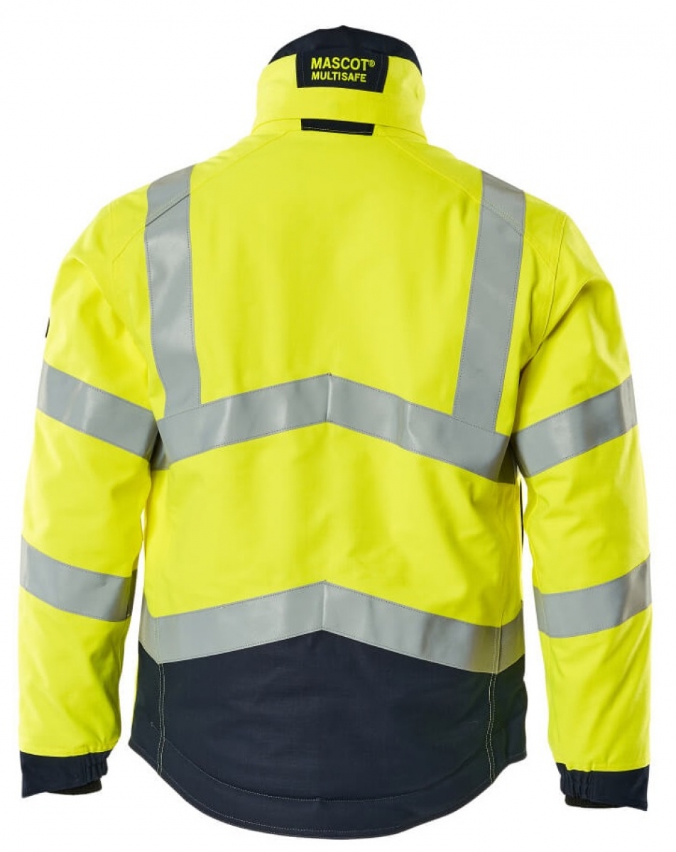 MASCOT-Workwear, Warnschutz-Winter-Pilotjacke, MULTISAFE, warngelb/schwarzblau