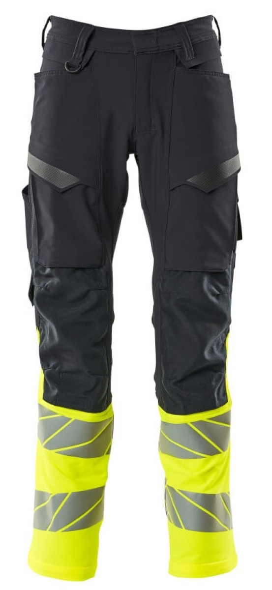 MASCOT-Workwear, Warnschutz-Bundhose, ACCELERATE SAFE, 82 cm, schwarzblau/warngelb