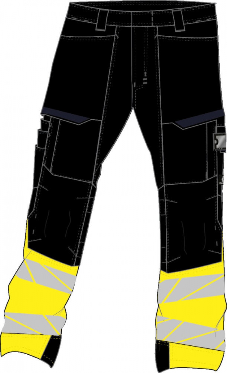 MASCOT-Workwear, Warnschutz-Bundhose, ACCELERATE SAFE, 82 cm, schwarz/warngelb