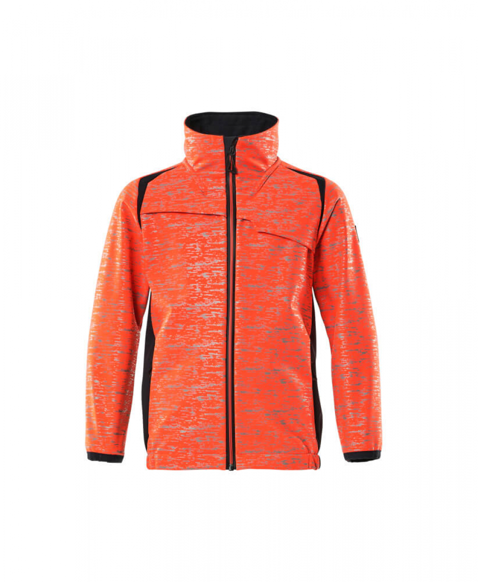 MASCOT-Kinder Soft Shell Jacke, ACCEL SAFE, warnrot/schwarzblau