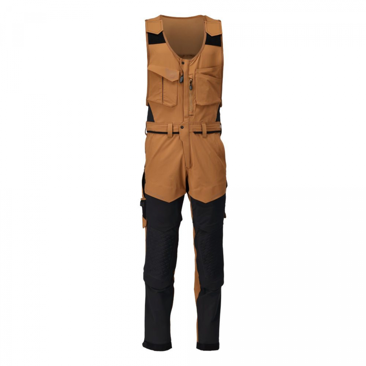 MASCOT- Kombihose mit Knietaschen, Ultimate Stretch, CUSTOMIZED, 235 g/m², nussbraun/ schwarz