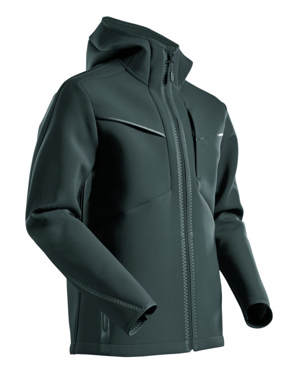 MASCOT- Soft Shell Jacke mit Kapuze, CUSTOMIZED, 470 g/m², waldgrün