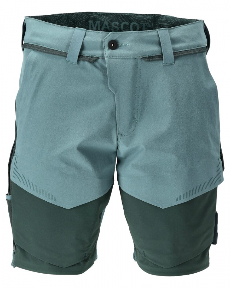 MASCOT- Shorts, Ultimate Stretch, CUSTOMIZED, 180 g/m², hell- waldgrün/ waldgrün