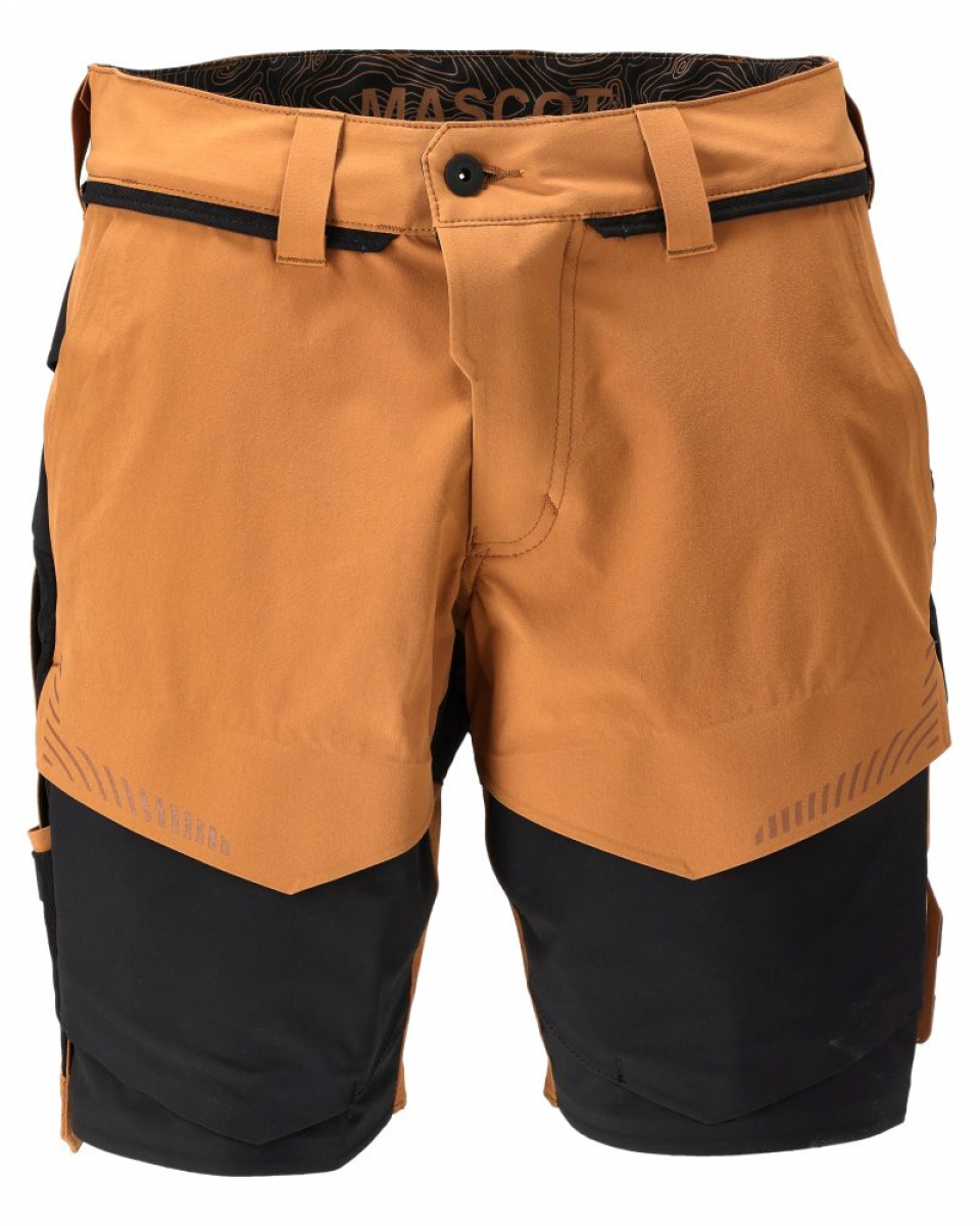 MASCOT- Shorts, Ultimate Stretch, CUSTOMIZED, 180 g/m², nussbraun/ schwarz