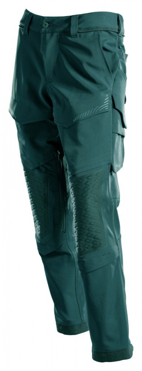 MASCOT- Hose mit Knietaschen, Ultimate Stretch, CUSTOMIZED, 316 g/m², waldgrün