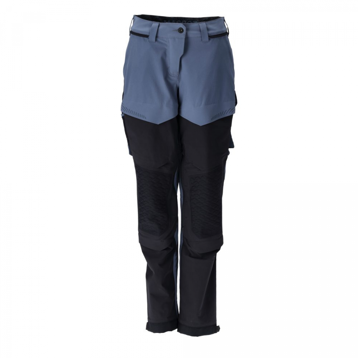 MASCOT- Damen-Hose mit Knietaschen, Diamond, Ultimate Stretch, CUSTOMIZED, 180 g/m², steinblau/ schwarzblau