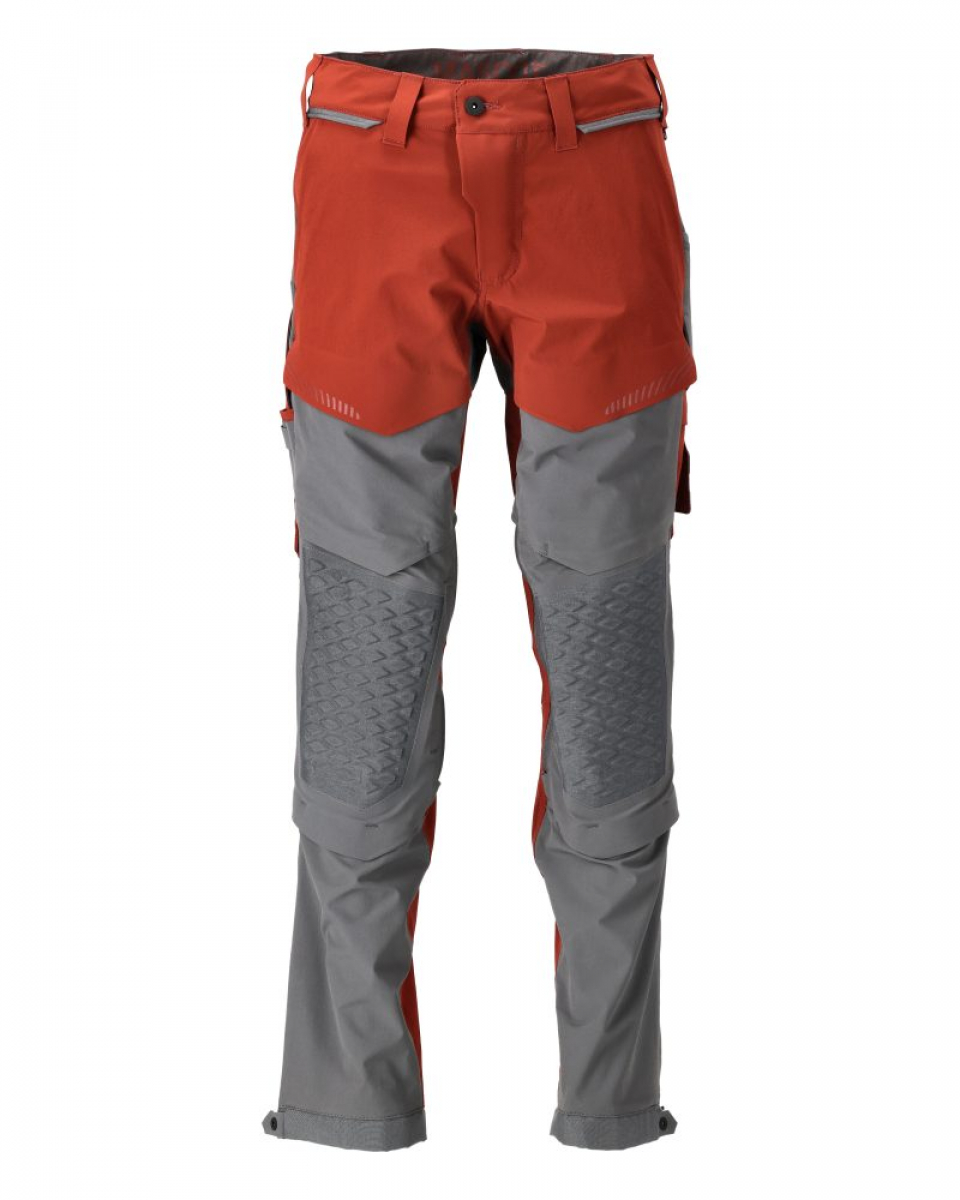 MASCOT- Hose mit Knietaschen, Ultimate Stretch, CUSTOMIZED, 180 g/m², herbstrot/ anthrazitgrau