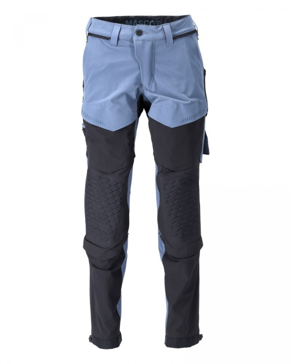 MASCOT- Hose mit Knietaschen, Ultimate Stretch, CUSTOMIZED, 180 g/m², steinblau/ schwarzblau