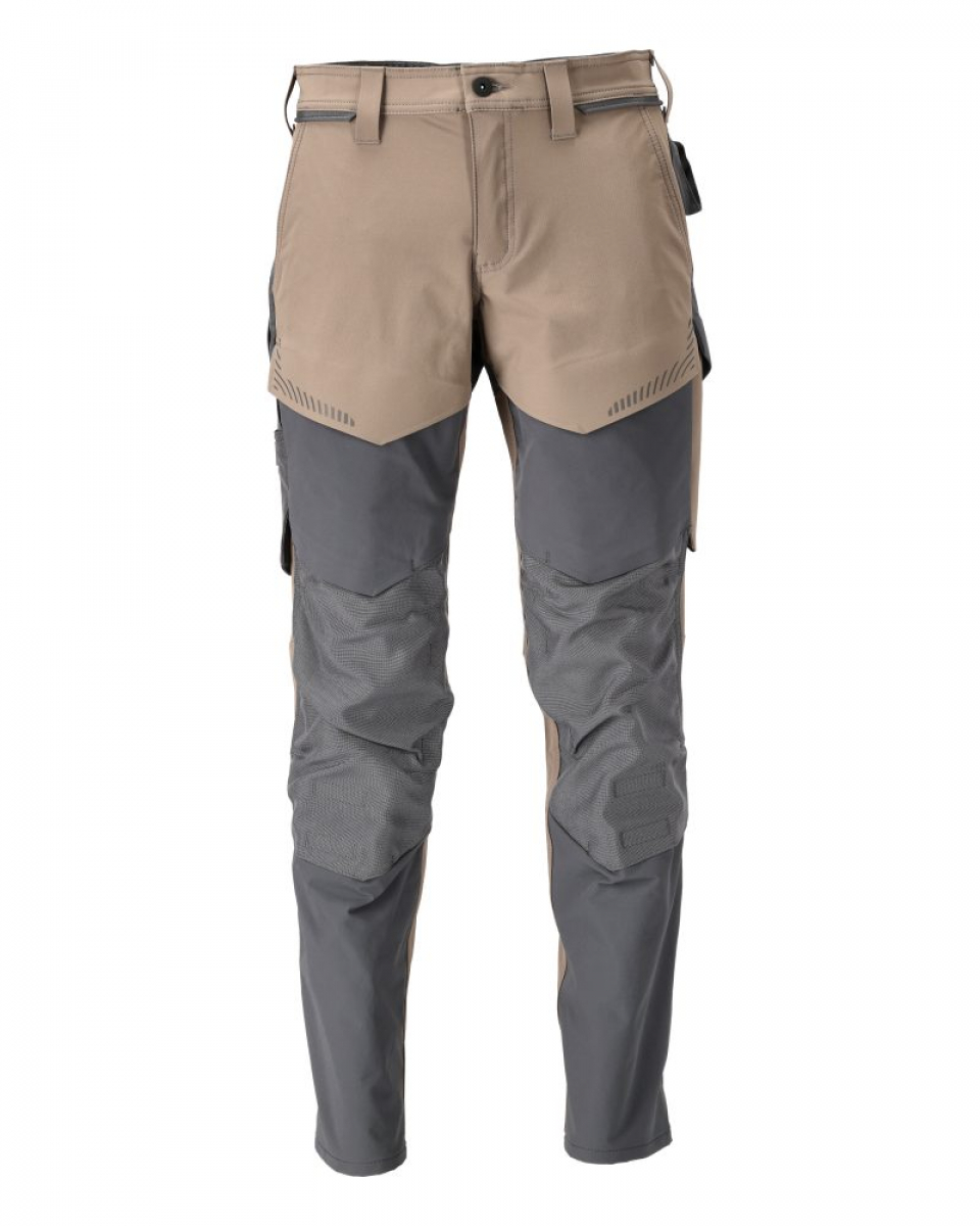 MASCOT-Bundhose mit Knietaschen Ultimate Stretch, CUSTOMIZED, 235 g/m, sandbeige/ anthrazit