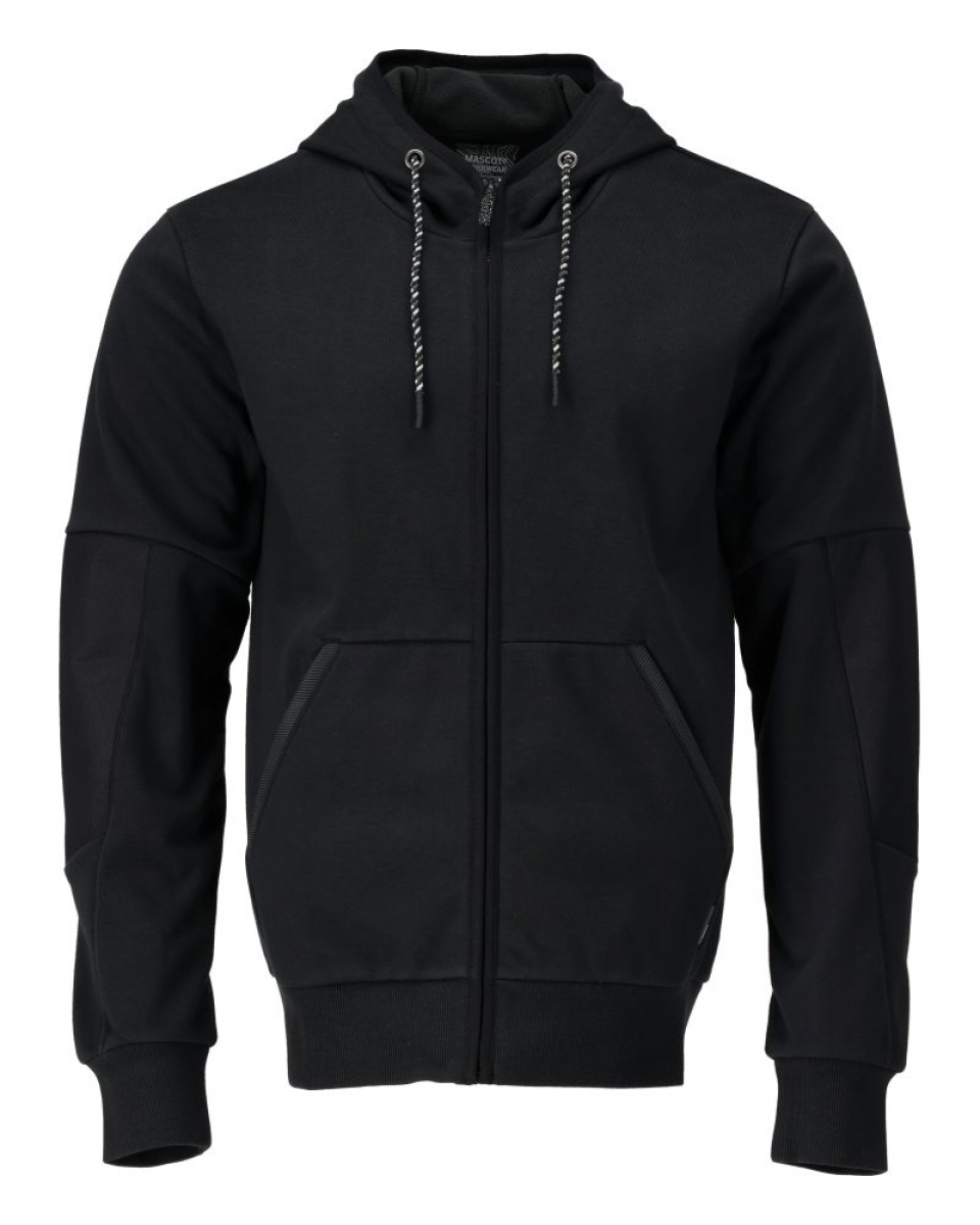 MASCOT- Kapuzensweatshirt mit Reißverschluss, CUSTOMIZED, 320 g/m², schwarz