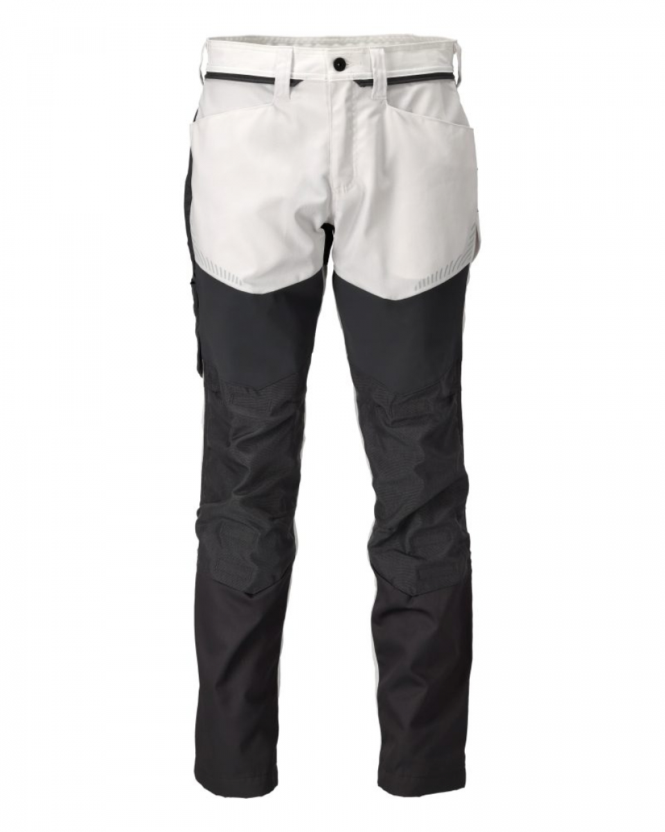 MASCOT- Hose mit Knietaschen, Cordura, CUSTOMIZED, 205 g/m², weiss/ anthrazitgrau