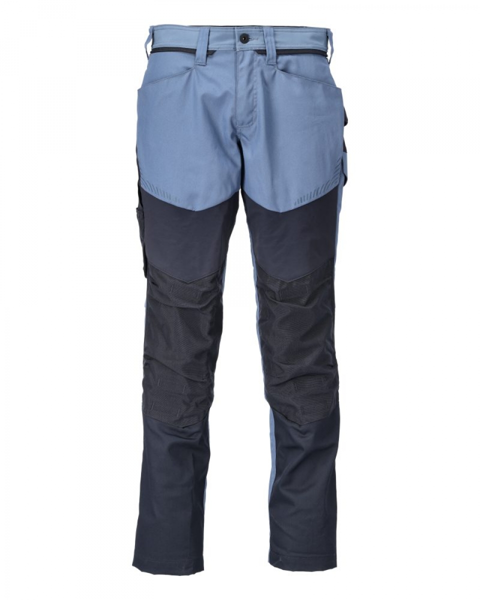 MASCOT- Hose mit Knietaschen, Cordura, CUSTOMIZED, 205 g/m, steinblau/ schwarzblau