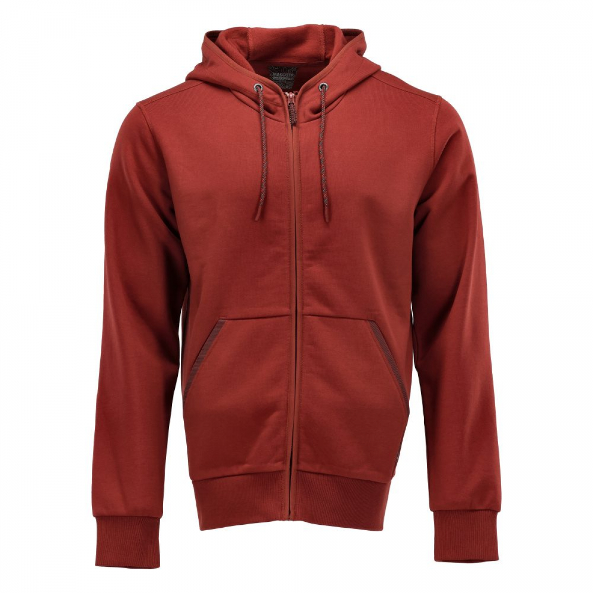 MASCOT- Kapuzensweatshirt mit Reißverschluss, CUSTOMIZED, 450 g/m², herbstrot