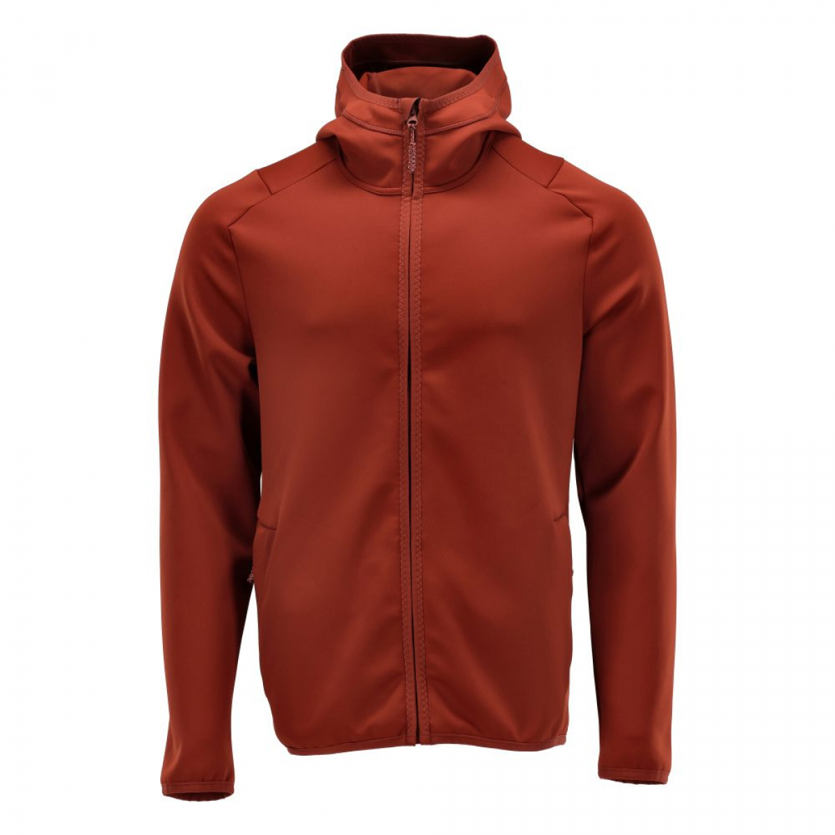 MASCOT-Fleecepullover mit Reißverschluss und Kapuze, CUSTOMIZED, 360 g/m², herbstrot