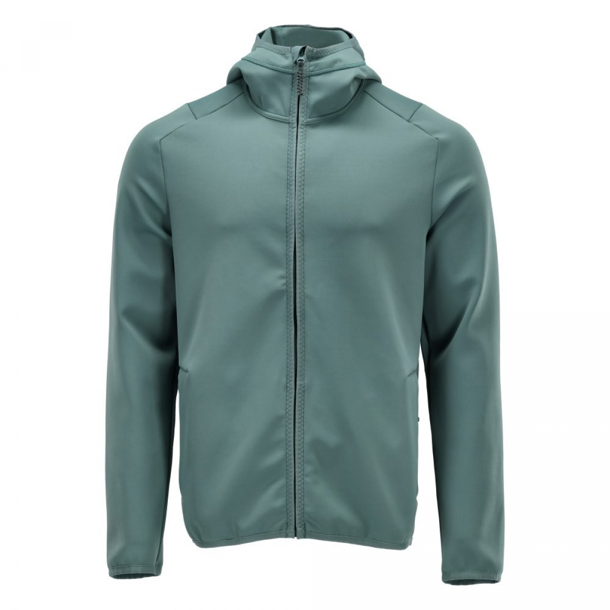 MASCOT-Fleecepullover mit Reißverschluss und Kapuze, CUSTOMIZED, 360 g/m², hell-waldgrün