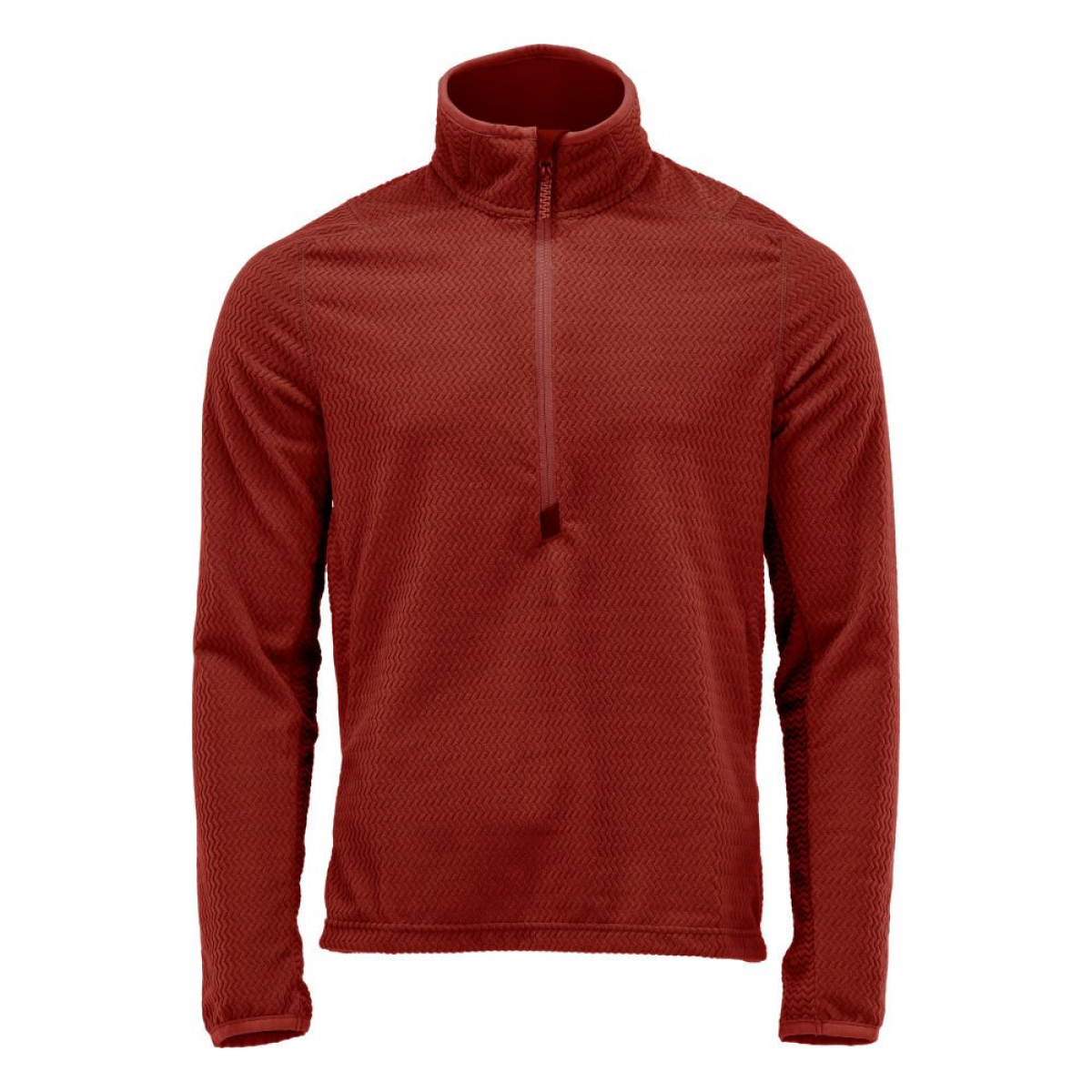 MASCOT- Microfleece Pullover mit kurzem Reißverschluss, CUSTOMIZED, 220 g/m², herbstrot