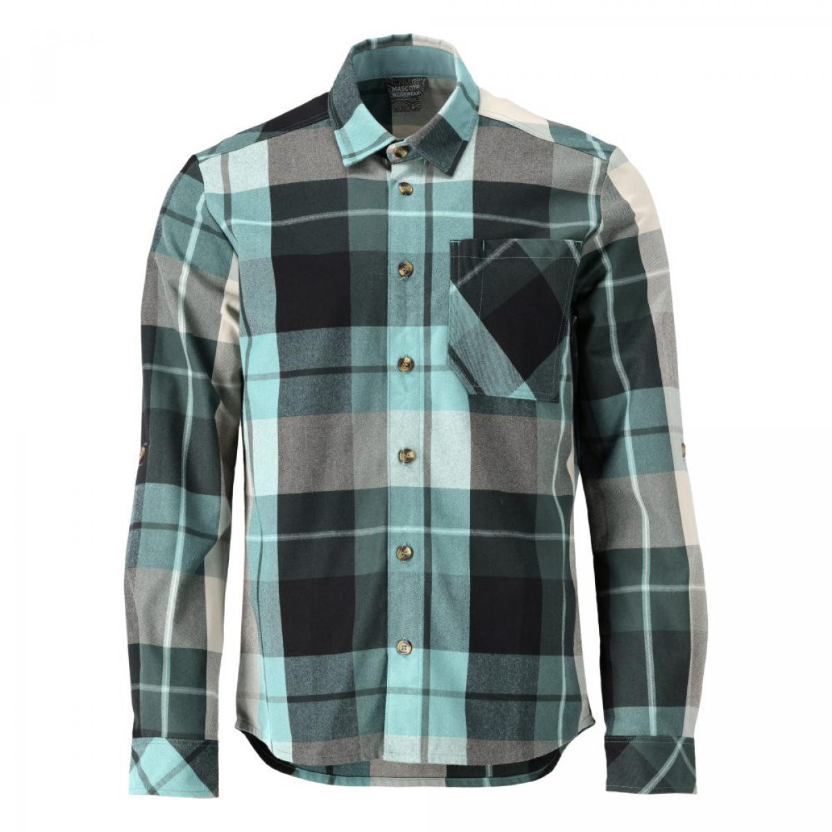 MASCOT- Hemd aus Flanell, CUSTOMIZED, 270 g/m², waldgrün- kariert