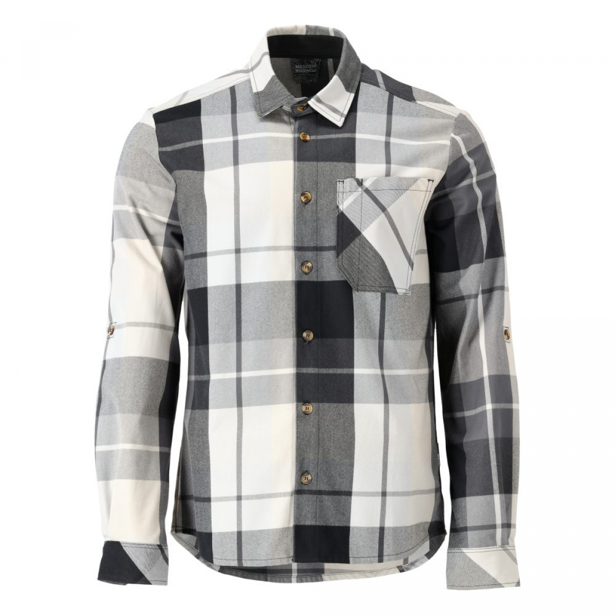MASCOT- Hemd aus Flanell, CUSTOMIZED, 270 g/m², anthrazitgrau- kariert