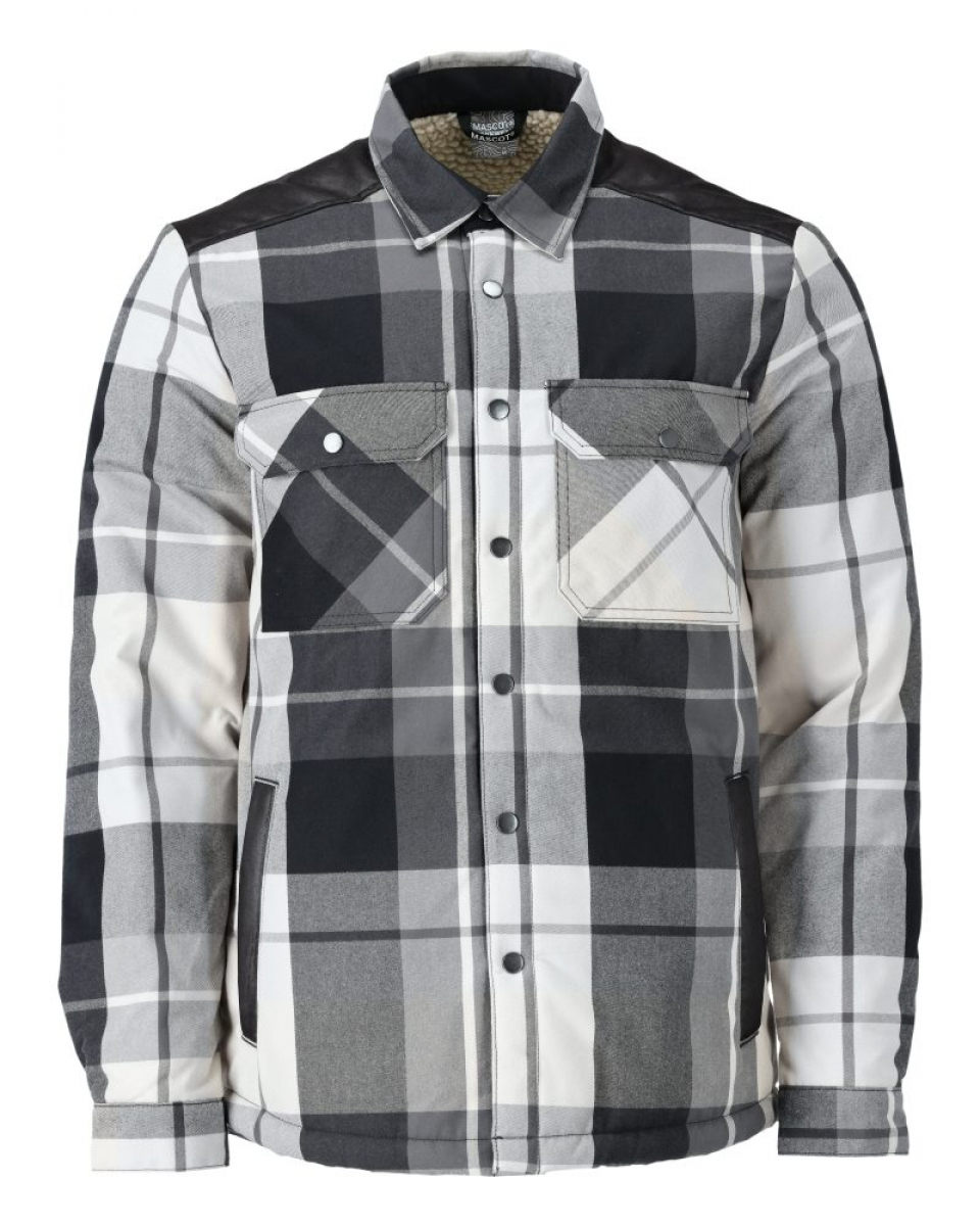 MASCOT- Hemd aus Flanell, Faserpelz Futter, CUSTOMIZED, 270 g/m², anthrazitgrau-kariert