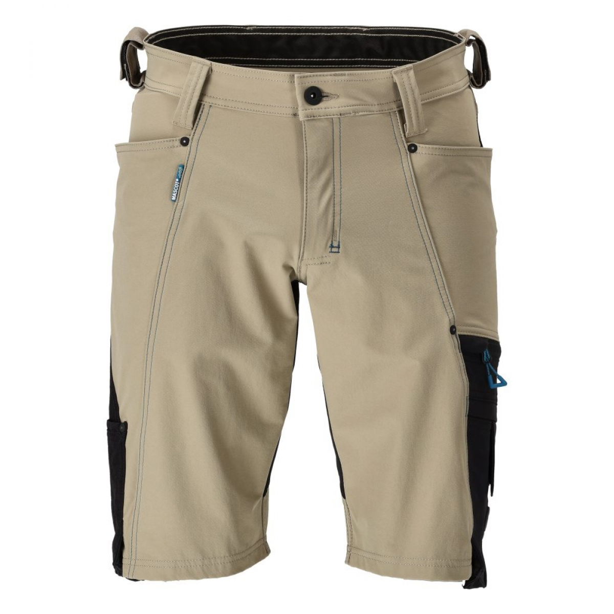 MASCOT- Shorts. Ultimate Stretch, ADVANCED, 235 g/m, hellkhaki/ schwarz