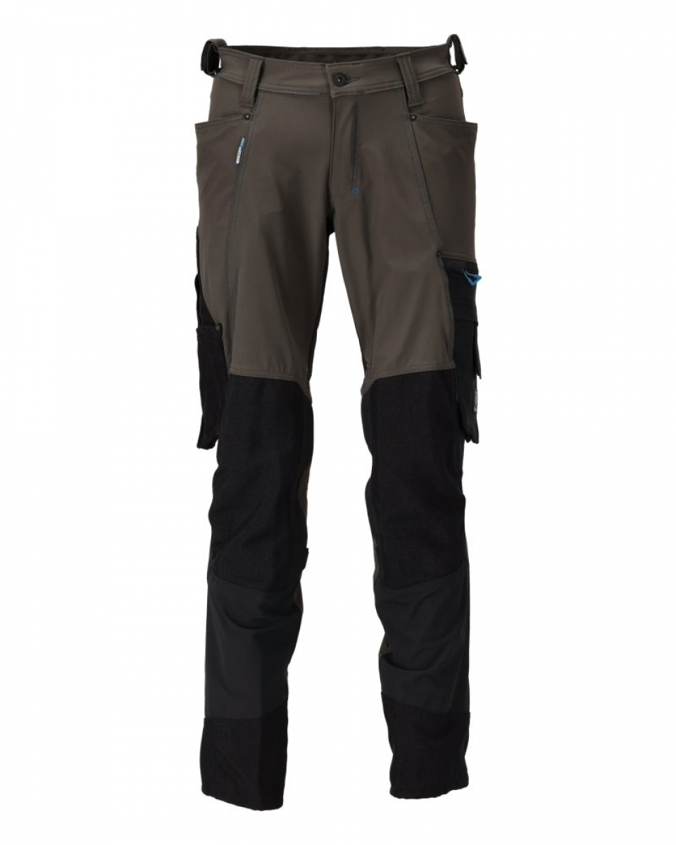 MASCOT- Hose mit Knietaschen, Ultimate Stretch, ADVANCED, 235 g/m², dunkelanthrazit/ schwarz