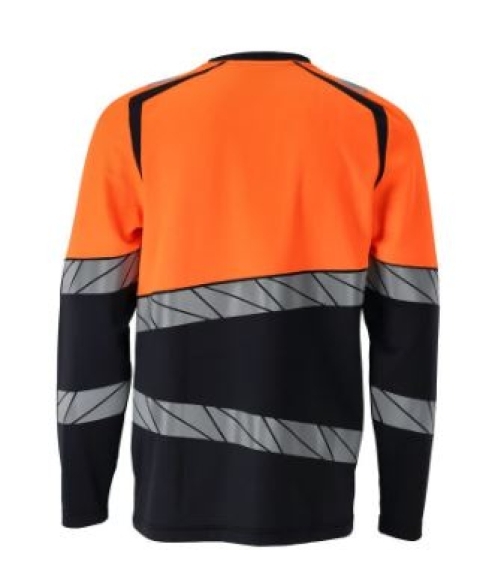 MASCOT® ACCELERATE SAFE Langarmshirt Premium , Schwarzblau/Orange