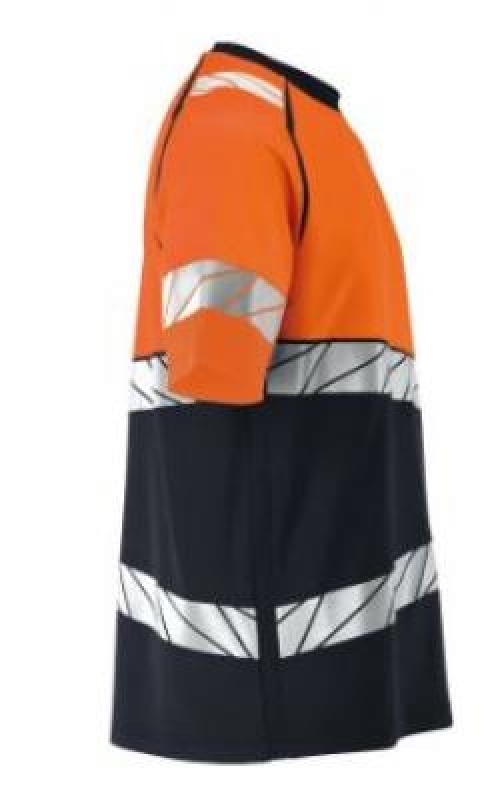 MASCOT® ACCELERATE SAFE T-Shirt Premium , Schwarzblau/Orange
