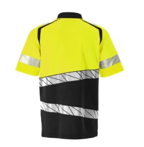 MASCOT® ACCELERATE SAFE Polo-Shirt Premium , Schwarz/Gelb