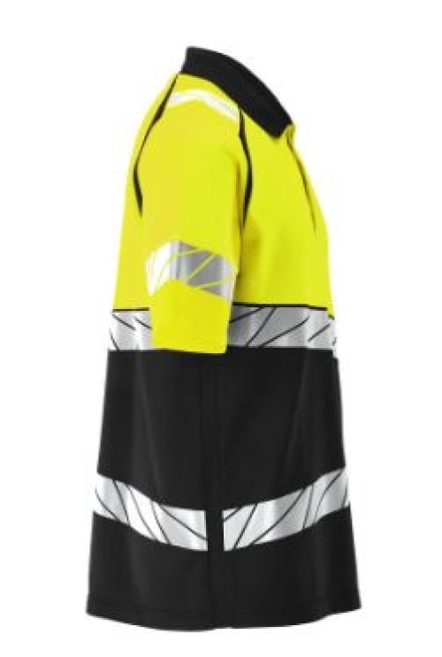 MASCOT® ACCELERATE SAFE Polo-Shirt Premium , Schwarz/Gelb