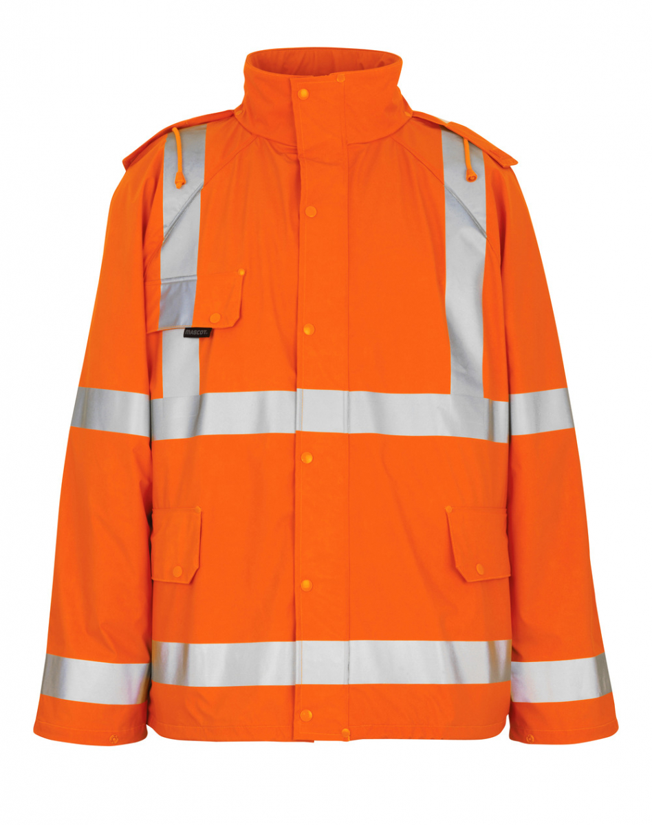 MASCOT-Workwear, Warnschutz-Regenjacke, Feldbach, 210 g/m², orange