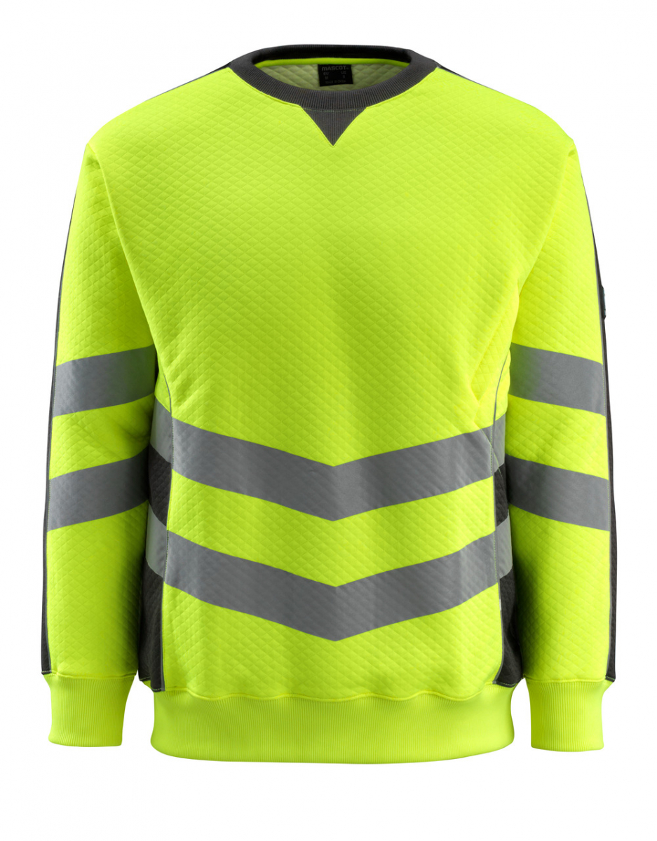 MASCOT-Workwear, Warnschutz-Sweatshirt, Wigton, 310 g/m², gelb/schwarz