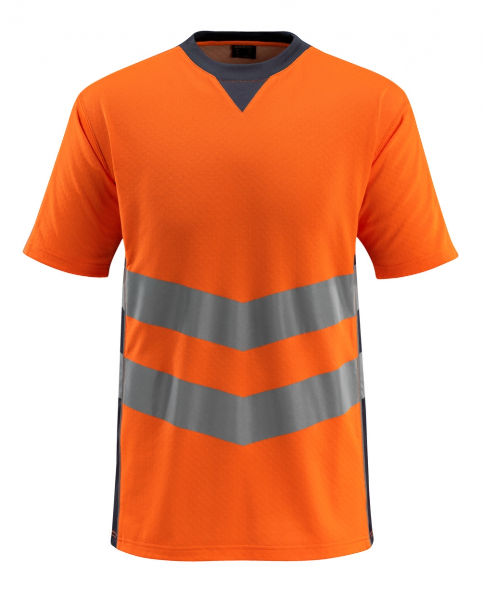 MASCOT-Workwear, Warnschutz-T-Shirt, Sandwell,  170 g/m, orange/schwarzblau
