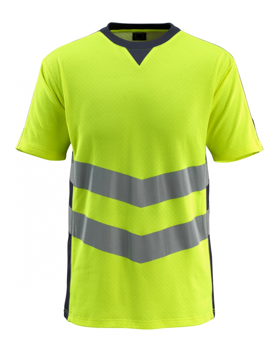 MASCOT-Workwear, Warnschutz-T-Shirt, Sandwell,  170 g/m, gelb/schwarzblau