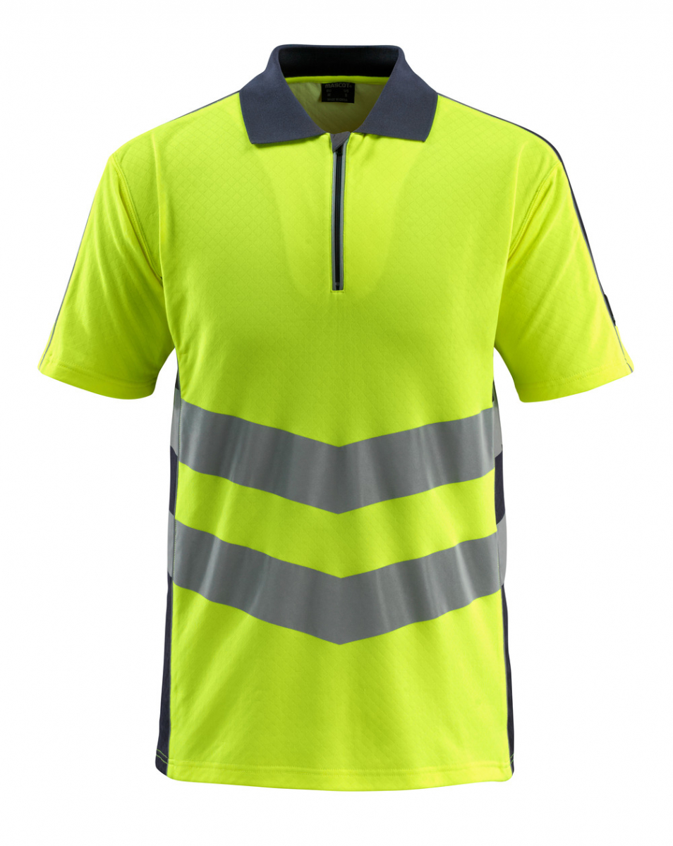 MASCOT-Workwear, Warnschutz-Polo-Shirt, Murton, 170 g/m², gelb/schwarzblau