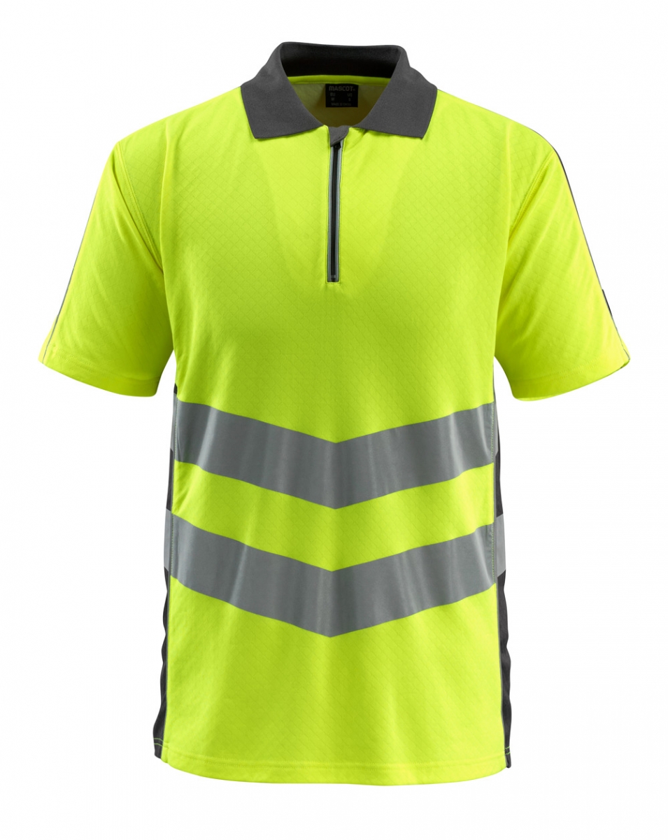 MASCOT-Workwear, Warn-Schutz-Polo-Shirt, Murton, SAFE SUPREME, 170 g/m, gelb/dunkelanthrazit