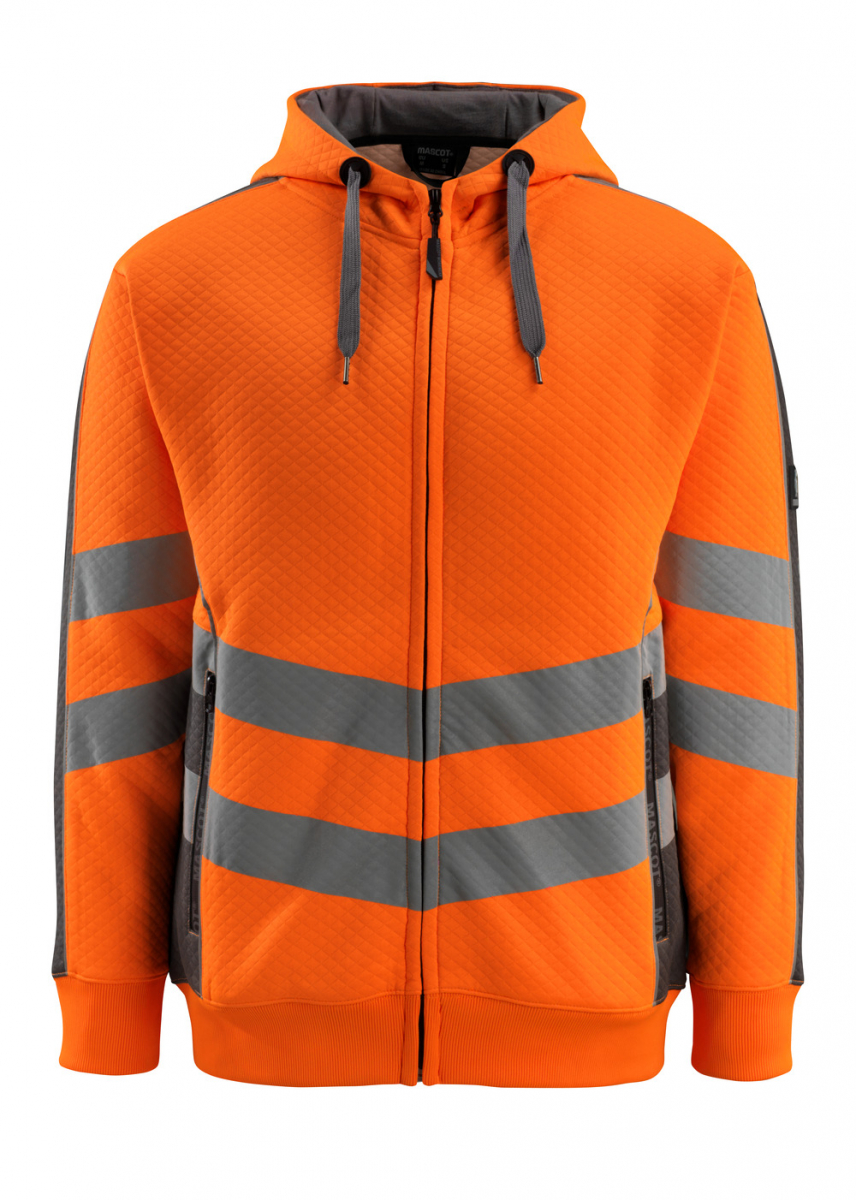 MASCOT-Workwear, Warnschutz-Sweatshirt, Corby, 310 g/m², orange/dunkelanthrazit