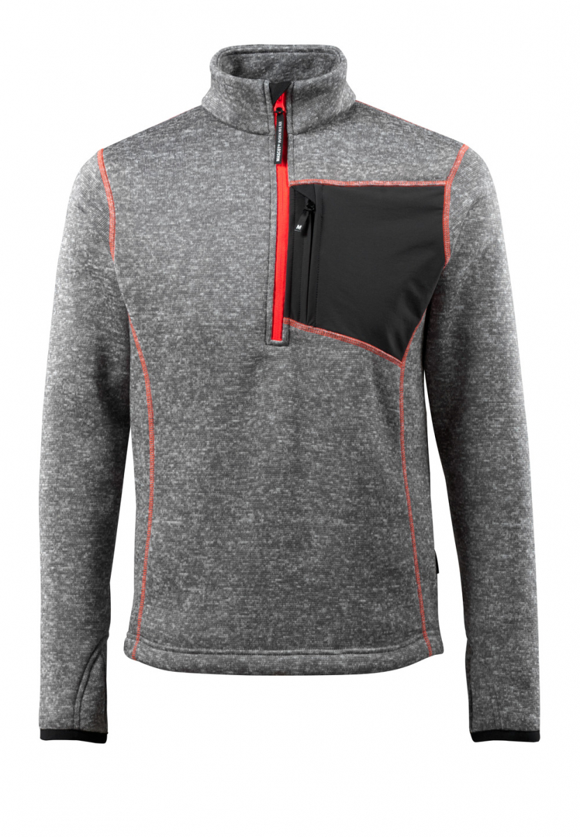 MASCOT-Workwear, Kälteschutz, Strickpullover, Reims, 300 g/m², grau-meliert