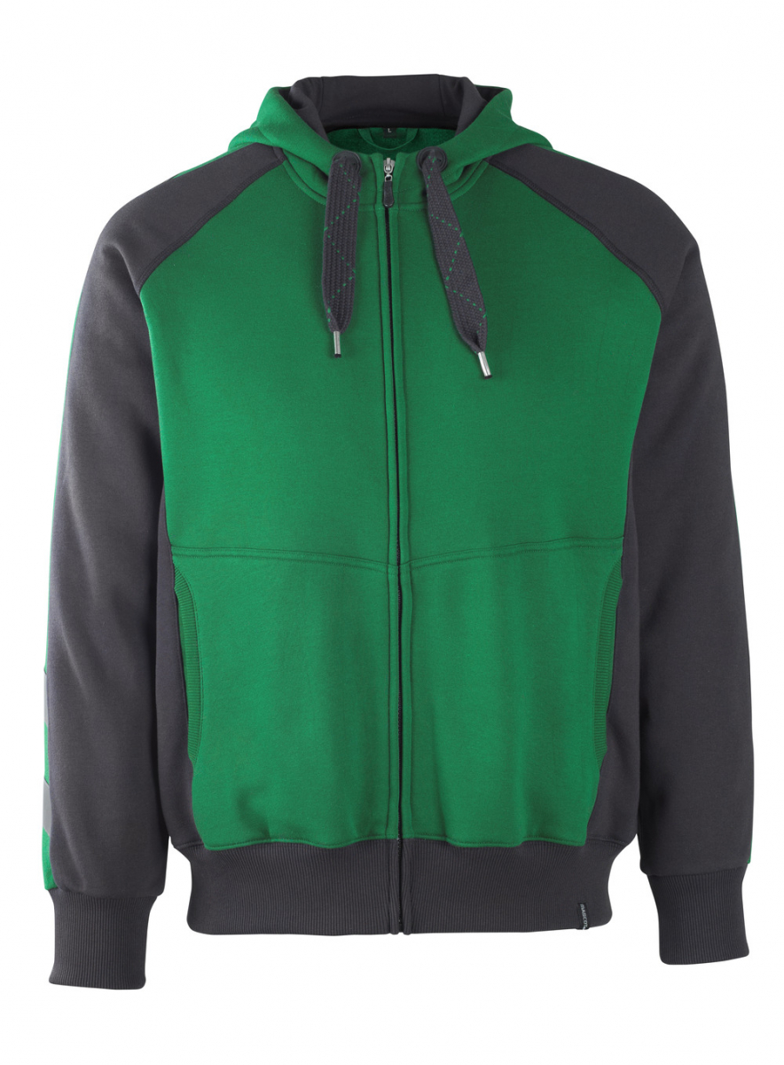 MASCOT-Worker-Shirts, Kapuzensweatshirt, Wiesbaden, 340 g/m², grün/schwarz