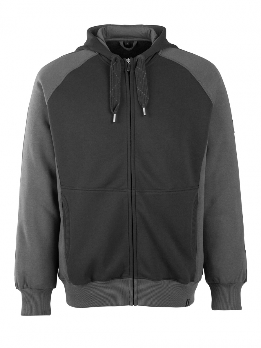 MASCOT-Worker-Shirts, Kapuzensweatshirt, Wiesbaden, 340 g/m², schwarz/dunkelanthrazit