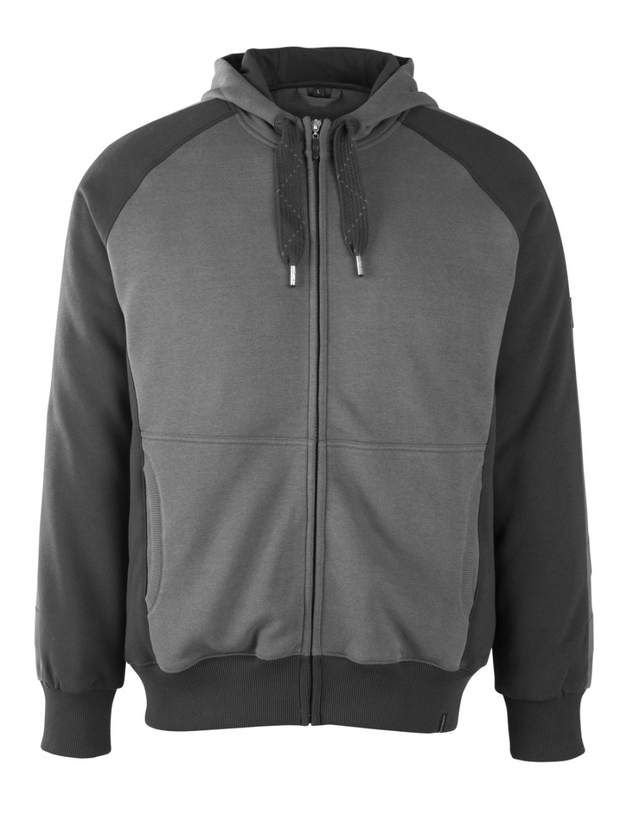 MASCOT-Worker-Shirts, Kapuzensweatshirt, Wiesbaden, 340 g/m², dunkelanthrazit/schwarz